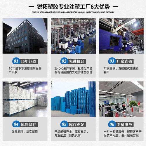 托潮盘叉塑网格川字车仓库货架料卡板地台地堆防垫板工业货物托板