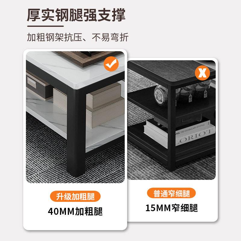 型泡茶几现客厅家用化佐致（收玻璃台面钢茶桌小户茶桌子公室沙发