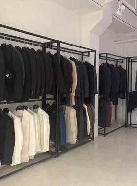 服装店展示架落地式挂衣架照相馆礼服专用货架婚纱店西服双层架子