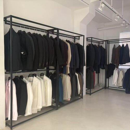 服装店展示架落地式挂衣架照相馆礼服专用货架婚纱店西服双层架子