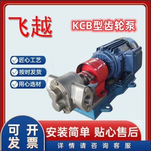 304不锈钢kcb齿轮泵柴油润滑机油泵不锈钢高压自吸抽电动抽油设备