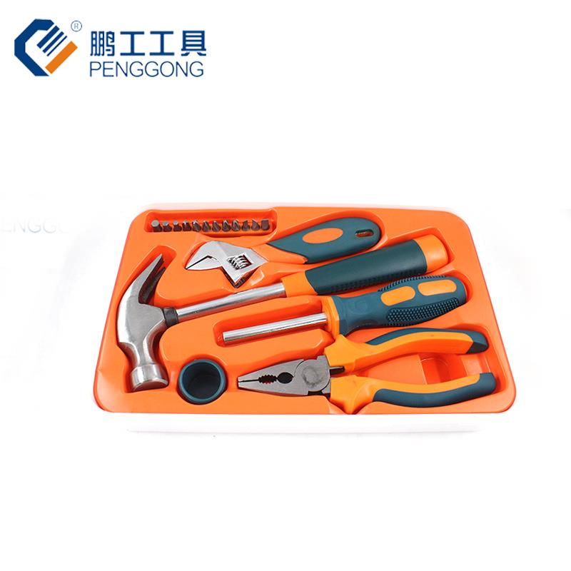 家货源18组件家627用工具箱厂套装电工维修套五金工具一站式