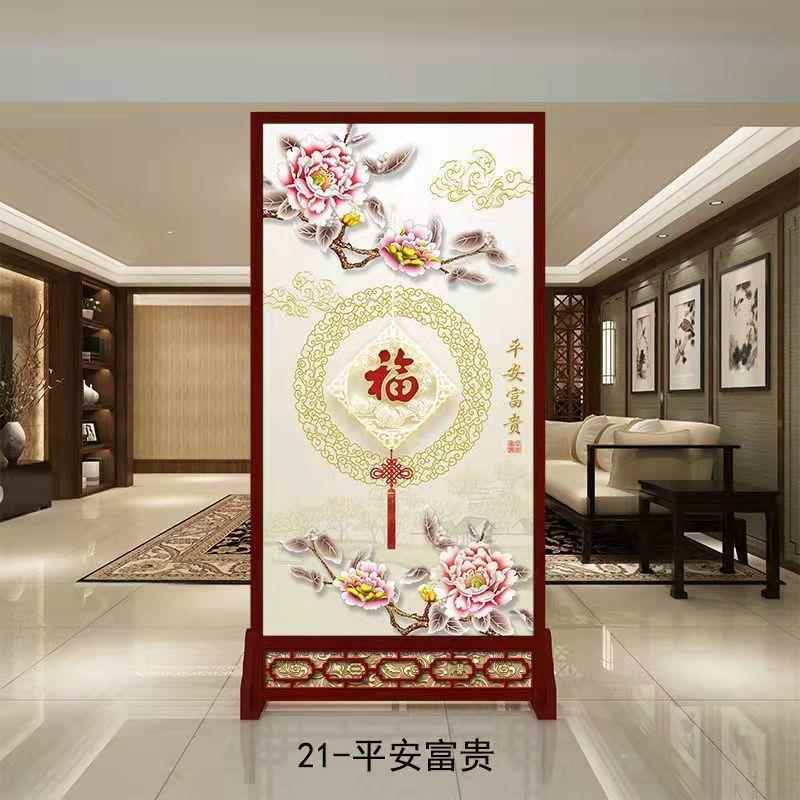 中式屏风隔挡断墙客厅遮厅玄关家用门进SWX遮挡办公卫室生间移动
