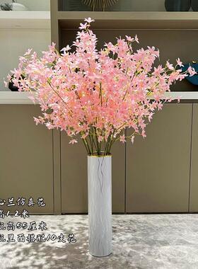文心兰仿真花客厅落地摆设室内阳台装饰假花绢花婚庆花艺手工花