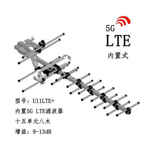 15单元内置抗干扰5G滤波U11LTE地面数字电视DTMB八木鱼骨宜飞天线