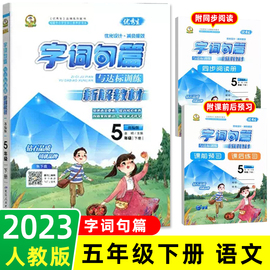 2023新版优秀生字词句篇与达标训练五年级下册，语文人教部编版小学5年级下学期语文，同步课堂笔记小状元学霸随堂笔记新解教材解读