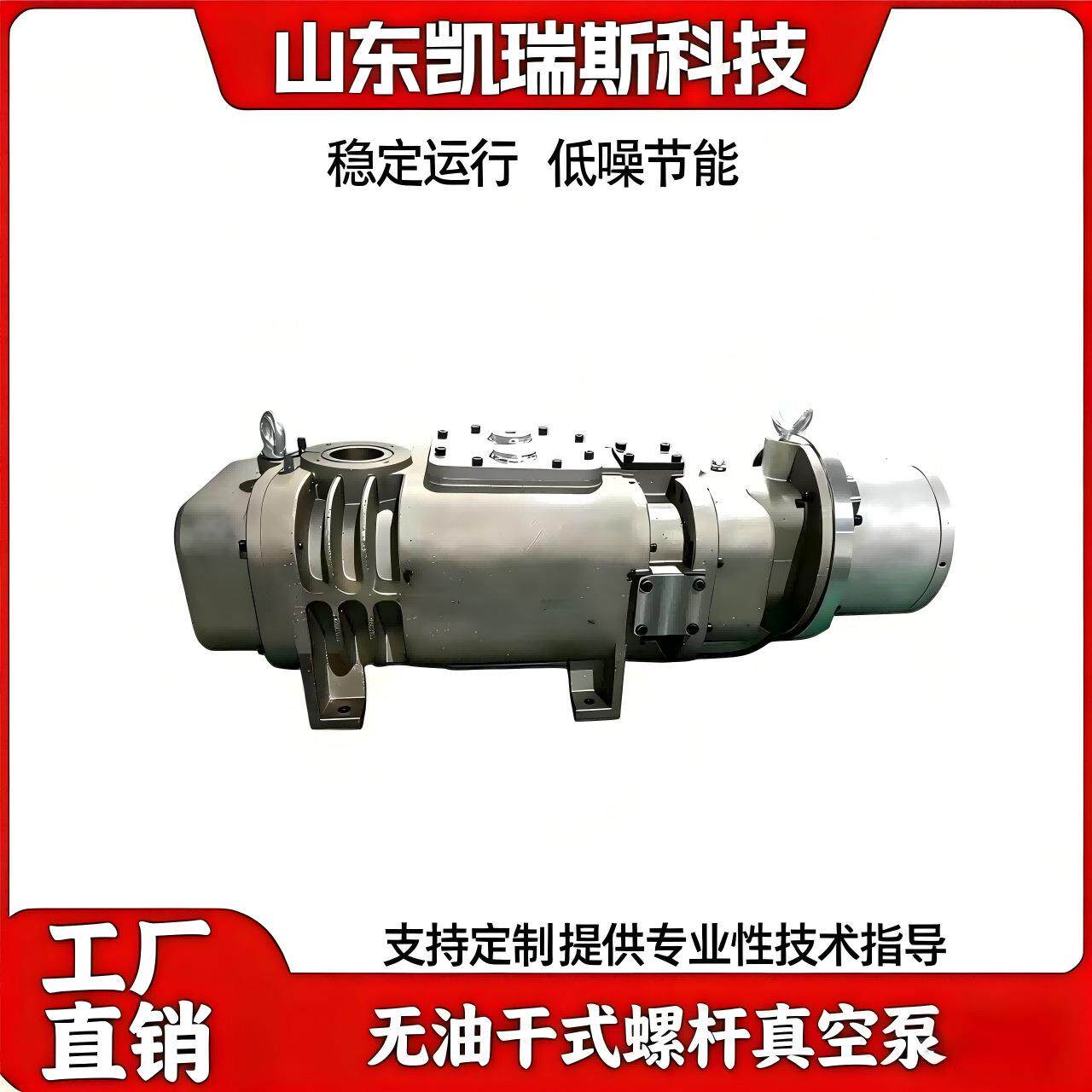 全球牛干式螺杆真空泵变频电动机驱动医药冻干半导体晶圆刻蚀高压