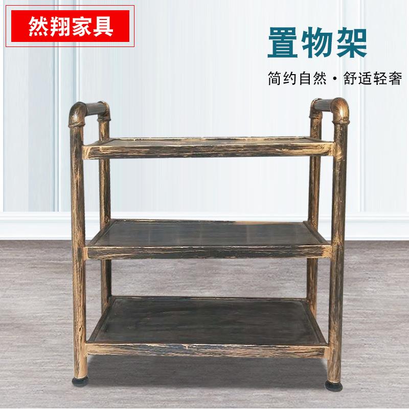 火锅店菜架子三层置物架落地厨房储菜架酒店铁艺果蔬食材收纳架