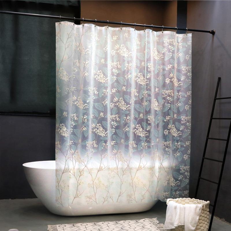 防水浴帘卫生间浴室淋浴房防霉洗澡厕所干湿分离隔断挡水帘窗帘布