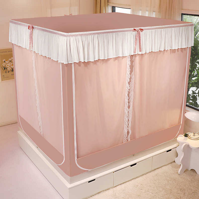 幔家用床公主摔帘遮光一体式儿童卧室防床蚊帐新款ki9s2023蒙古包