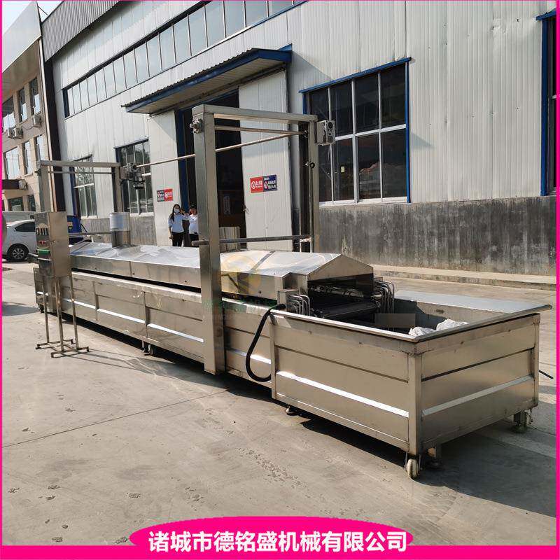 双排软麻花油炸机 带波轮叶翻面式甜甜圈油炸流水线 大馓子油炸机