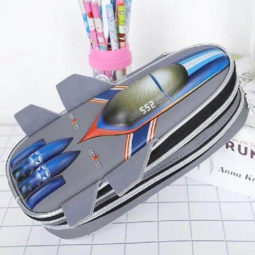 3D Pencil case Aircraft Pencil Storage Bag Large Capacity