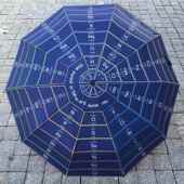 正品 生素周期表十骨双层全原自动折叠黑胶三折遮伞阳晴雨理科 创元