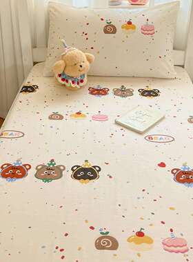 宿舍专用纯YZV床棉床笠单件棉儿童罩学生单人床垫全套09x190薄褥