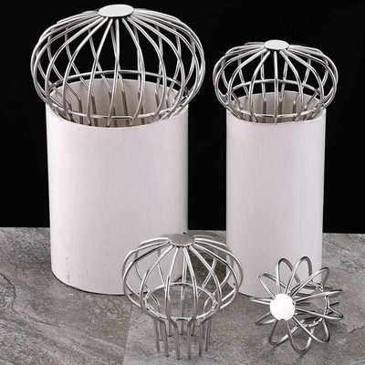 75管专用地漏不锈钢天台台11天沟0PVC下水管160网罩防堵雨水斗专