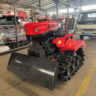 新款 微耕机农用拖拉机小型水旱两用柴油耕田施肥开沟旋耕机 履带式