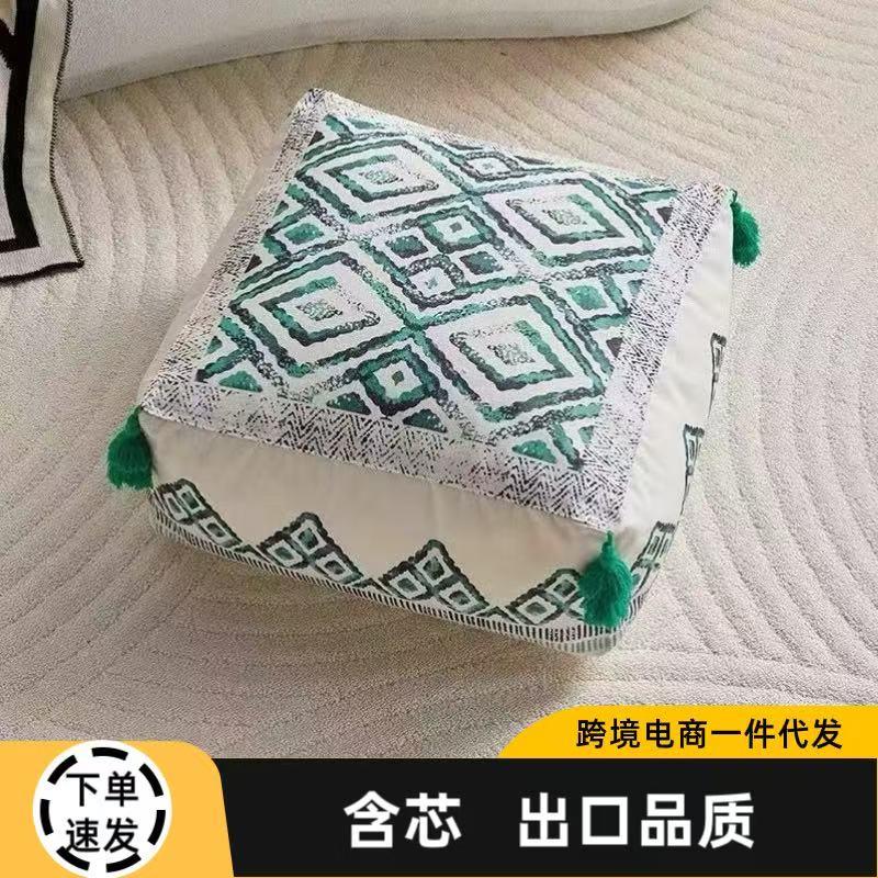 高弹支撑地板坐垫茶室墩子盘腿蒲团坐垫中式矮凳懒人坐墩可拆洗