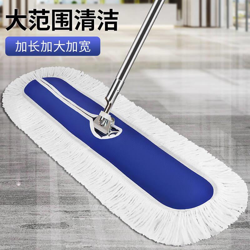 学校工厂大号尘推平板拖把排拖棉线拖把大号平拖家用不锈钢杆商场