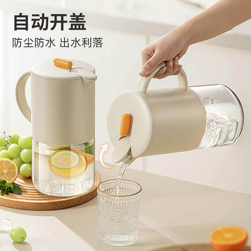 冷水壶耐高温高硼硅玻璃家用储水泡果茶壶开 水壶凉水杯大容量水