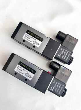 菲特气动电磁阀4V210-08 310-10 410-15二位五通电磁阀220V24V