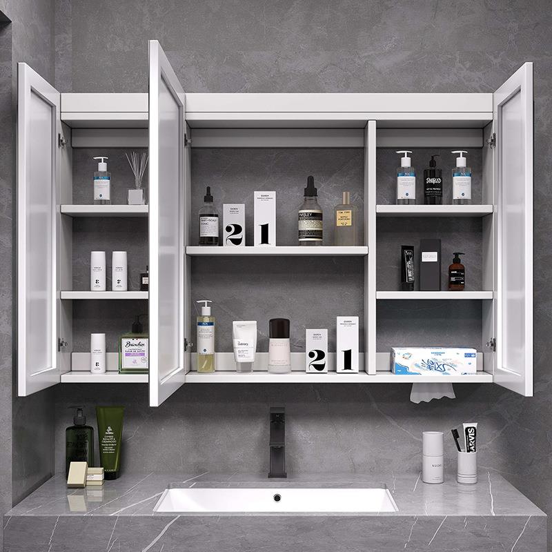 实木能浴智室无品牌/镜柜挂墙式卫生间浴子纳室镜洗手间镜置物架