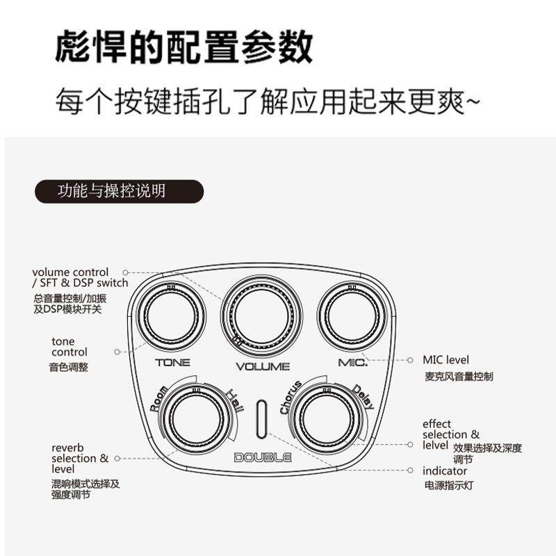 DOUBLE拾音器S1古典共振木吉他民谣加震吉他音孔拾音器免安装pro