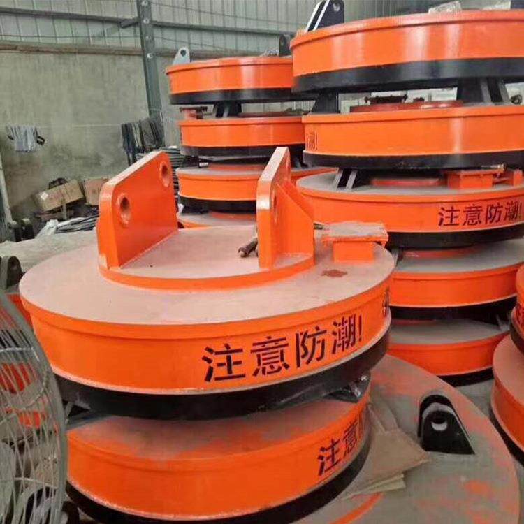 厂家加工圆型电磁吸盘高频强磁吸盘强力工业废旧钢铁吸盘方便耐用