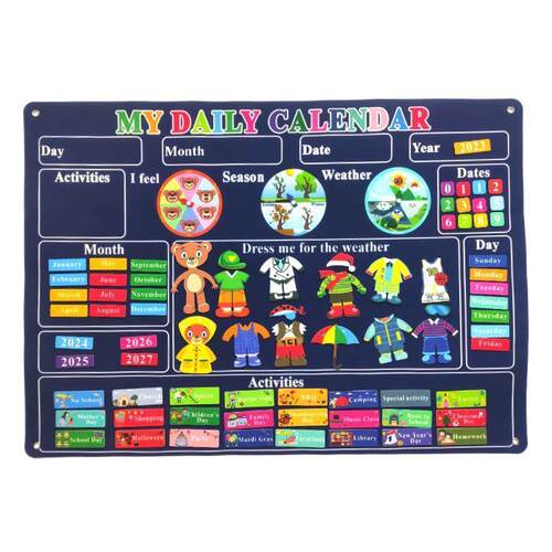My daily calendar日历Circle time center毛毡布日历早教启蒙
