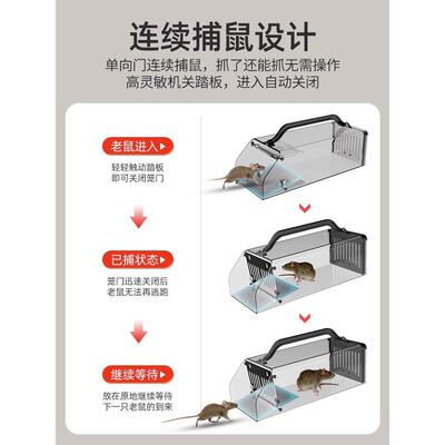 次日达捕鼠神器老鼠夹窝端克星灭抓老笼子高效家捉内用全自动超强