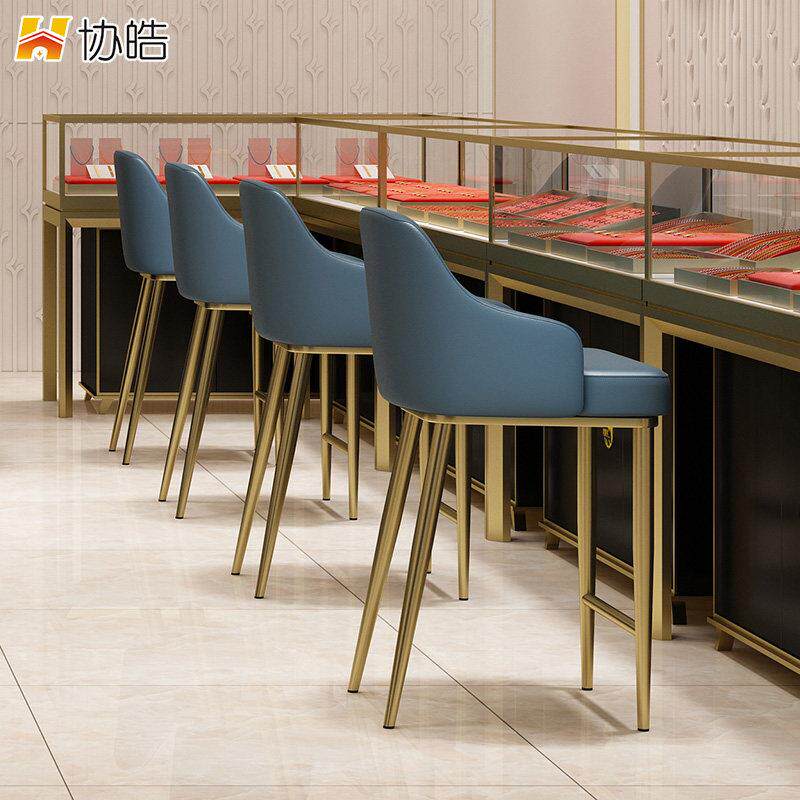 椅子珠宝椅珠宝金店凳子收银柜台高脚凳不锈钢吧台椅手机眼镜店柜