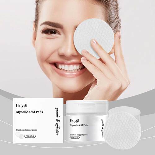 HOYGI Glycolic Acid Exfoliating Pads - Gentle facial cleansi