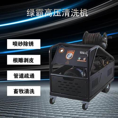 绿霸绿田22M58-15T4千瓦工业高压清洗喷砂除锈吊篮冷凝器清洁设备