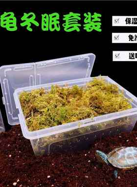 箱小土乌龟冬眠沙子过冬装备保暖冬眠用97769品爬宠苔藓巴西龟龟