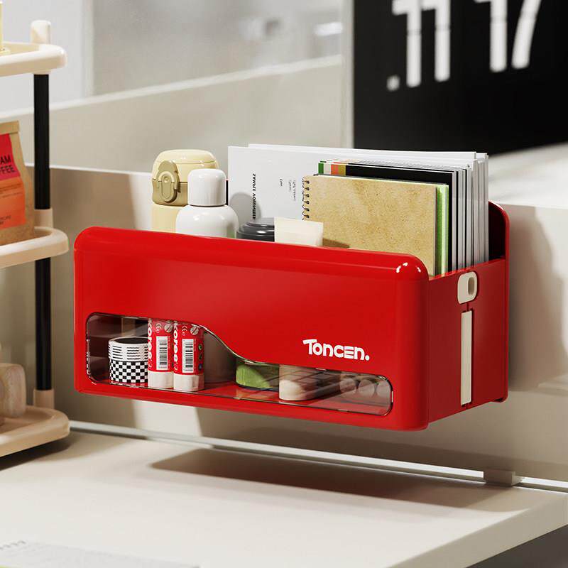 办公室工位神器整理盒桌面悬挂式置物架挂篮宿舍女生桌上折叠