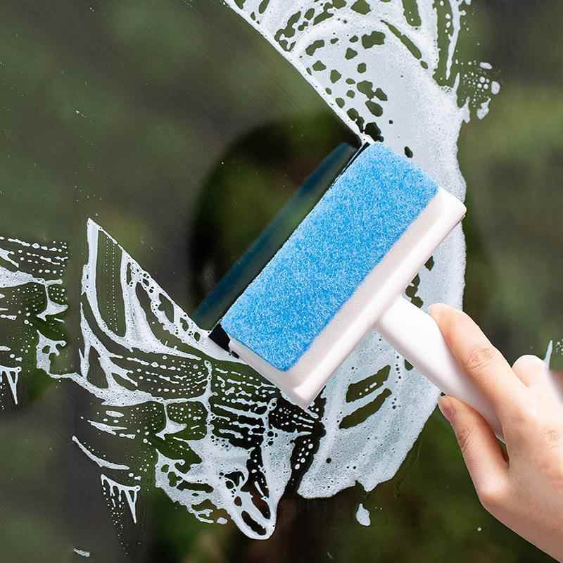 窗户玻璃刮多功能二合一墙面瓷砖清洁刷双面擦镜子海绵刷子刮水器