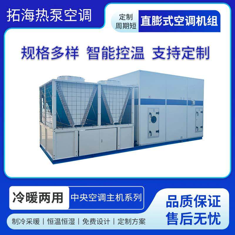 恒温恒湿新风机组中央空调直膨式空调机组组合风冷式空气源热泵图片