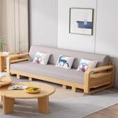 客厅实木沙床小户型单双人多功发能实木伸沙发可缩可折叠CZN两用