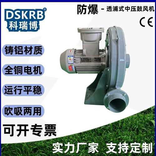 上海科瑞博DSKRB防爆中压鼓风机FX-100A380V1.5KW铝合金密封防腐