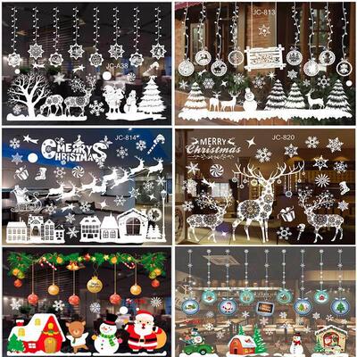 Christmas Window Stickers Merry Christmas Decorations For Ho