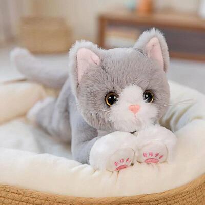 53CM Cute Simulated Cat Doll Plush Toy Stuffed Soft Animal P