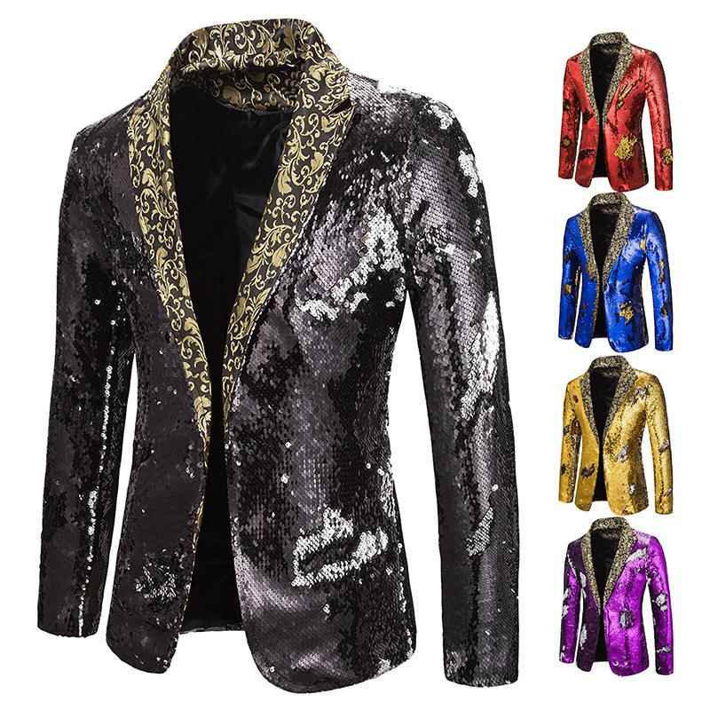 jacket nightclub Two-color stage suit singer performance