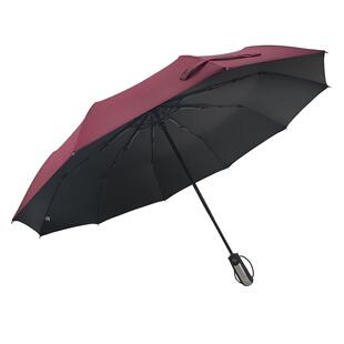 直销新款创意现货十骨黑胶防晒伞全自动男士商务伞广告伞雨伞印LO