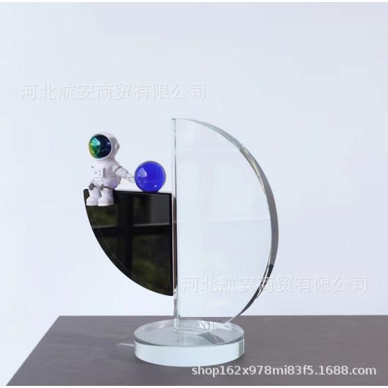现代简约创意水晶工艺品儿童房样板房售楼处桌面软装饰品摆件