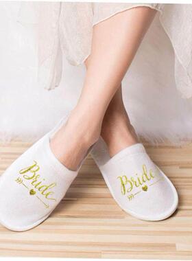 1pair Team Bride Slippers for Bachelorette Party Supplies Br
