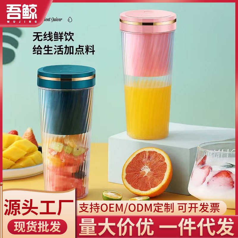 厂家直销便携式榨汁机家用多功能小型水果电动榨汁杯迷你炸果机