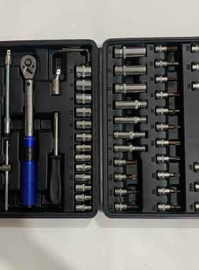 厂能直销棘轮扭力扳手53件JGI套装工工具维修汽车具箱多家功组套