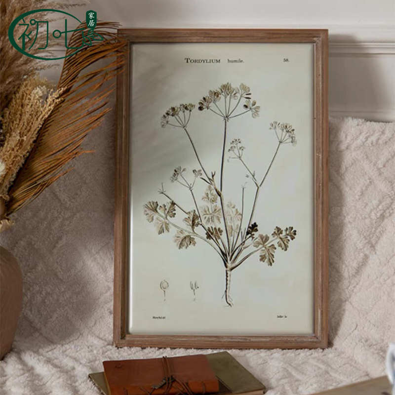 美式乡村入户玄关装饰画 沙发背景墙手绘艺术壁画 田园风仿古挂画