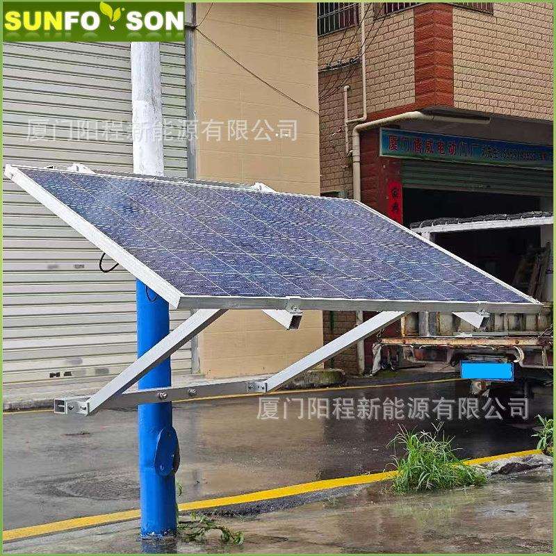 太阳能板支架可调角度铝架路灯杆电线杆光伏安装固定配件