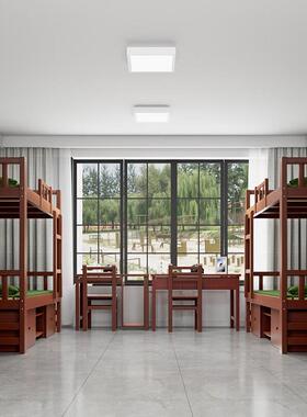 木制制式营具实木椅上下床宿抽舍二桌三桌学习椅YC-03多功能学抽