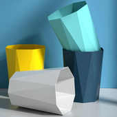 北欧风简约垃圾桶家用客厅卫生间厨房无盖大号ins创意卧室办公室